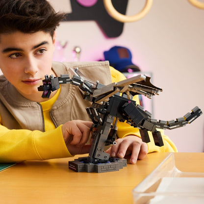 Construcción LEGO Minecraft Dragón Ender para recrear desafíos del juego