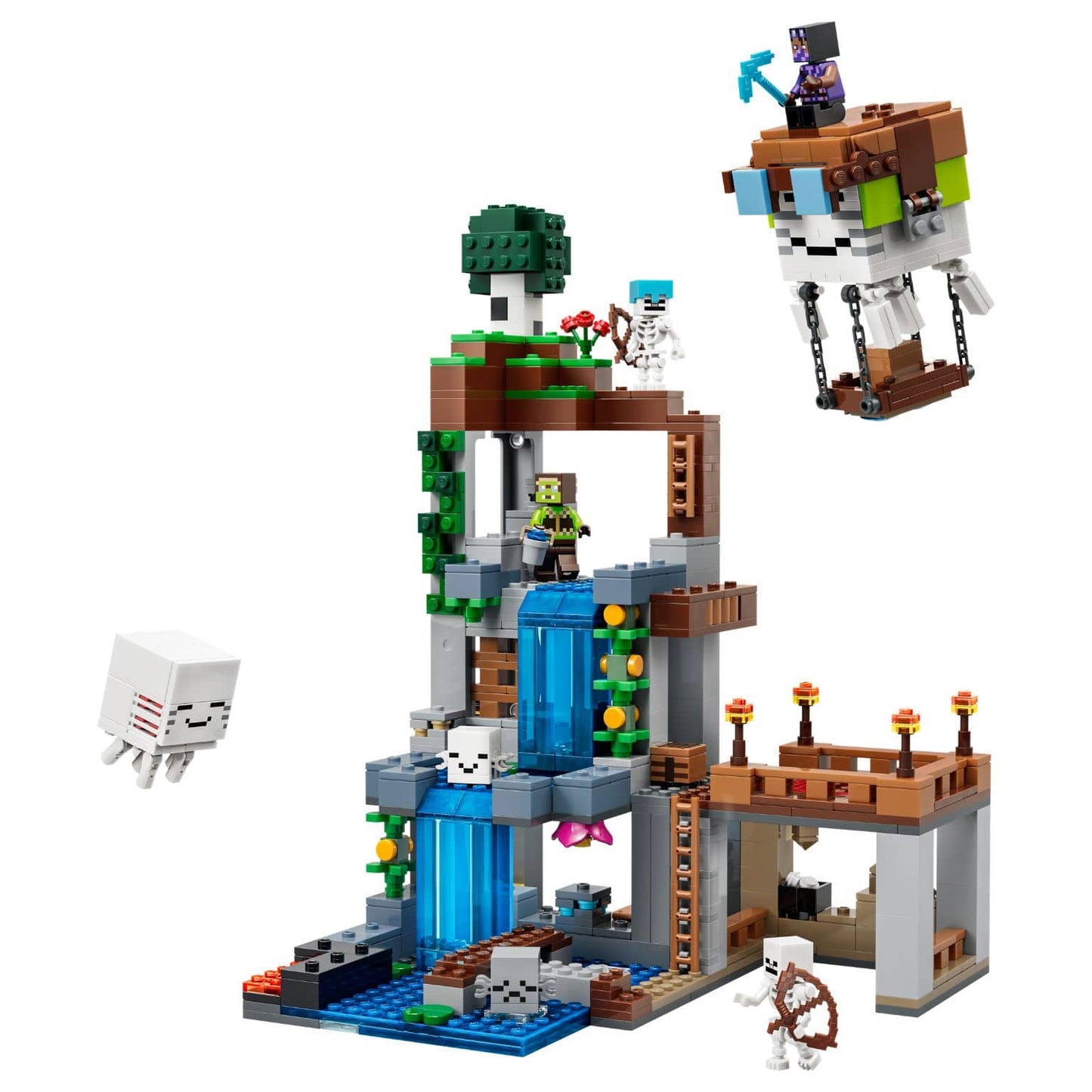 Cenário LEGO Minecraft Estação Ghast montado