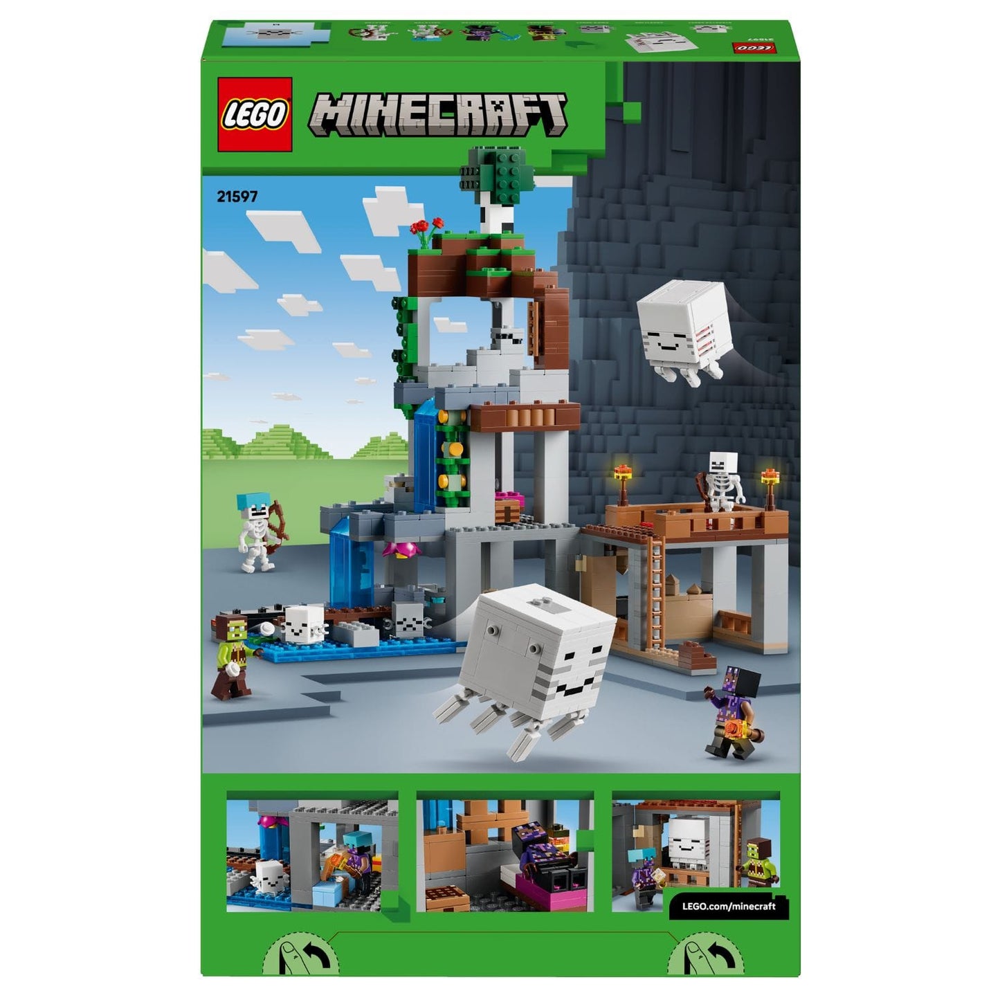 Aventura LEGO Minecraft Estação Ghast com personagens