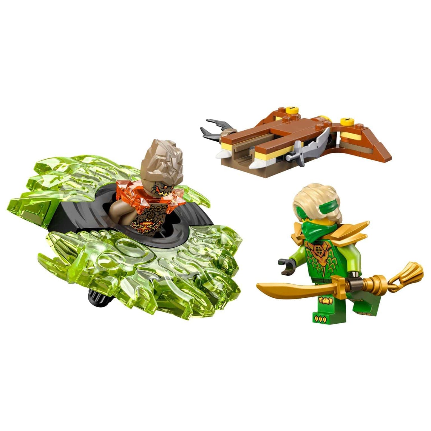 Lego Ninjago Lloyd contra Spinner de Monstro de Terra com Lloyd e monstro em duelo