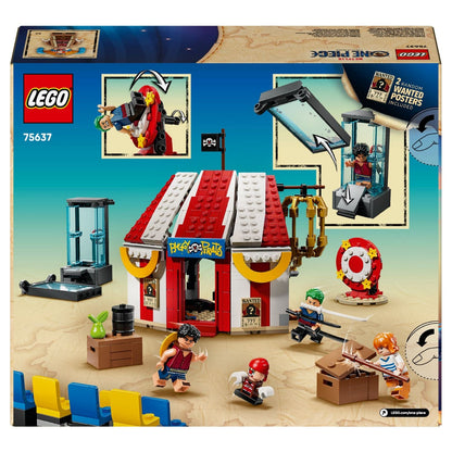 LEGO One Piece Tienda de Circo del Buggy el Payaso con tienda colorida y personajes en escenario de aventura