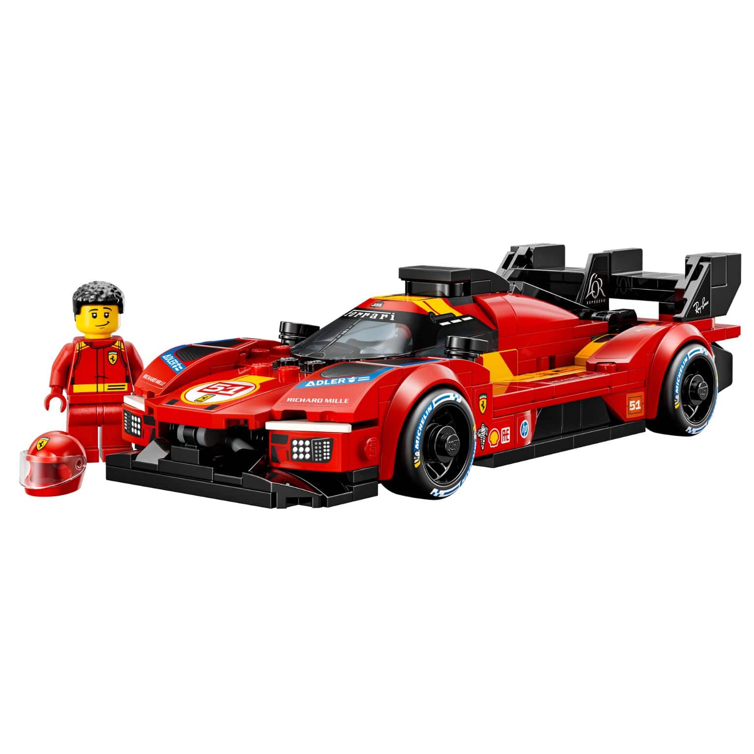 Modelo LEGO Ferrari 499P da linha Speed Champions