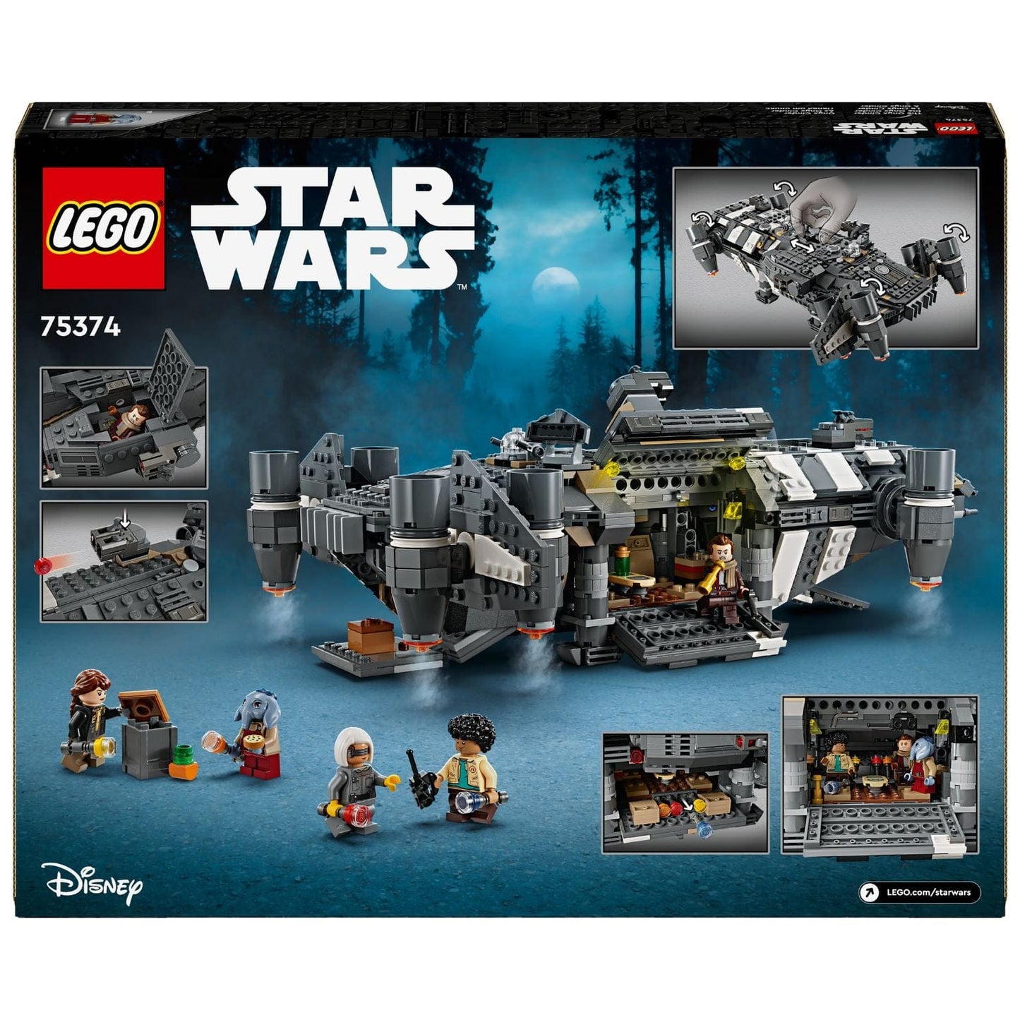 LEGO Star Wars A Onyx Cinder nave espacial com minifiguras em missão