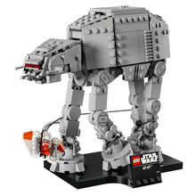 Lego Star Wars AT-AT modelo cinzento com base de exposição
