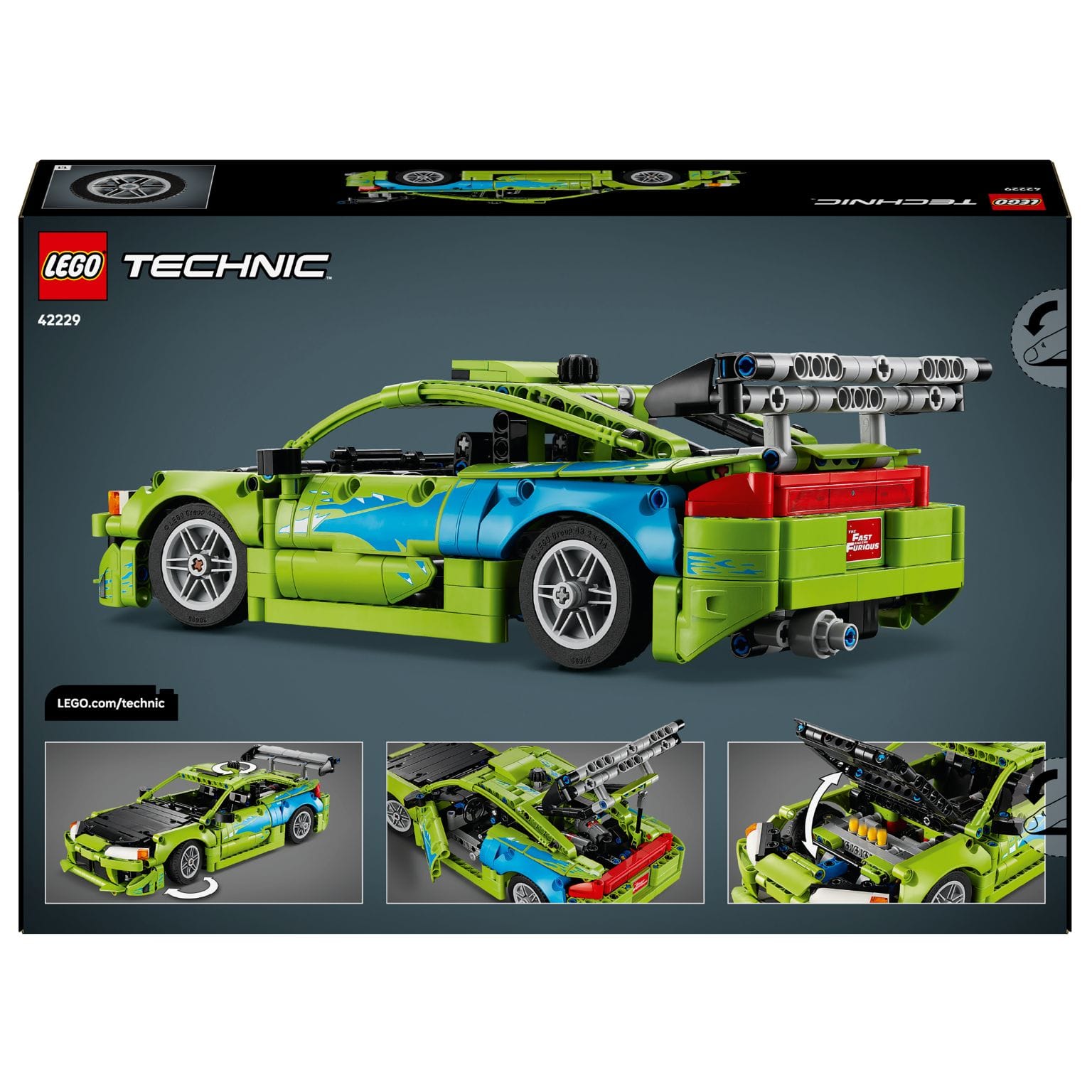 Vista do LEGO Mitsubishi Eclipse Fast and Furious