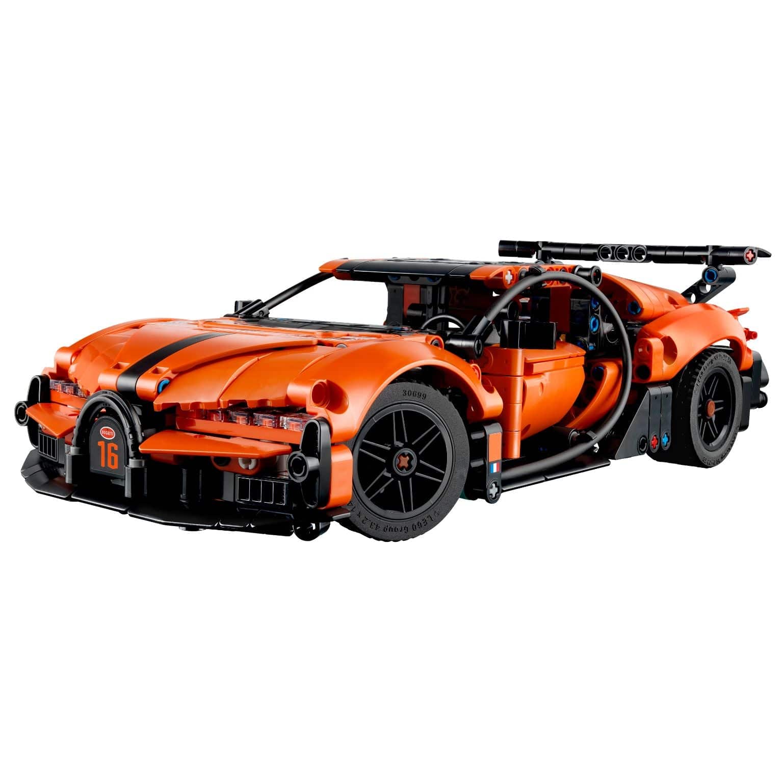 Lego Technic Hipercarro Bugatti Chiron Pur Sport laranja modelo de construir estilo supercarro