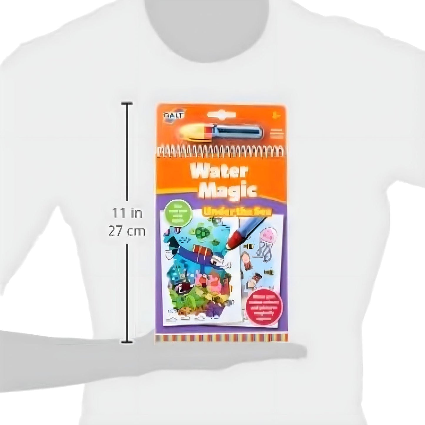 Livro de colorir Water Magic No oceano Galt com caneta de água e ilustrações do fundo do mar