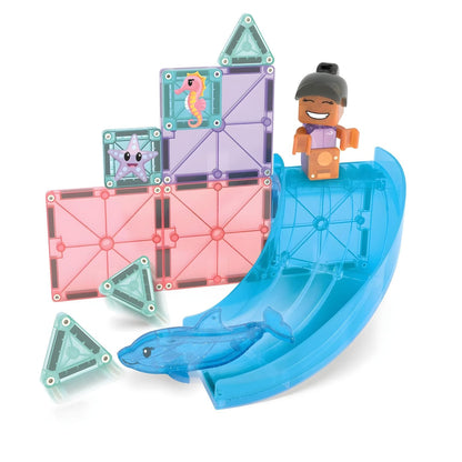 Magna-Tiles Bahía del Delfín en construcción magnética inspirada en el mar