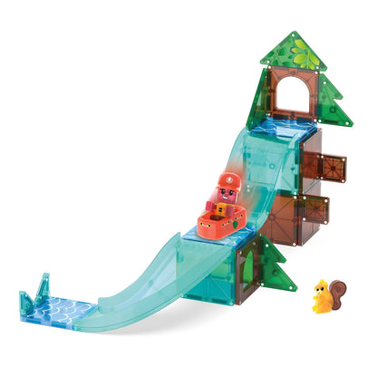 MAGNA-TILES Raging Rapids con balsa y recorrido de aventura