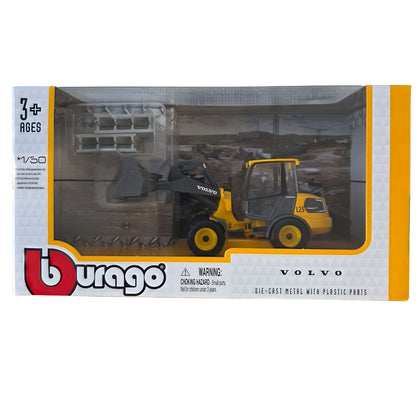 Máquina de Obras Volvo L 25 con cubo de Bburago para niños mayores de 3 años