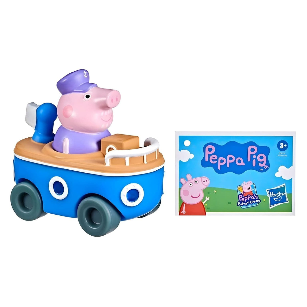 Grandpa Pig Peppa Pig em mini veículo barco