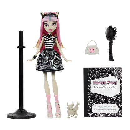 Muñeca Monster High Boo-riginal Creeproduction Rochelle Goyle con cabello rosa y accesorios