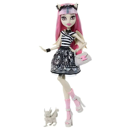 Muñeca Monster High Boo-riginal Creeproduction Rochelle Goyle con cabello rosa y accesorios