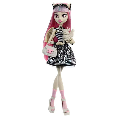 Muñeca Monster High Boo-riginal Creeproduction Rochelle Goyle con cabello rosa y accesorios