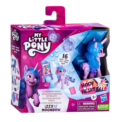 Figura My Little Pony Izzy Moonbow con accesorios de Marca de Belleza Mágica