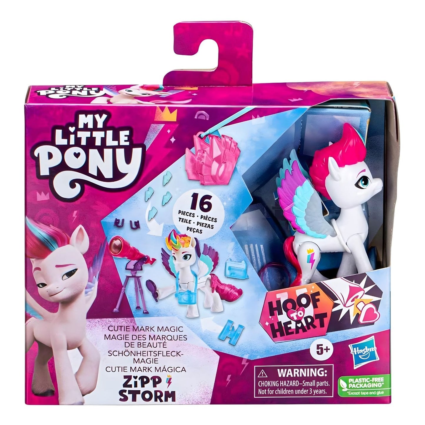 My Little Pony Zipp Storm Marca de Beleza Mágica com figura e acessórios de brincadeira