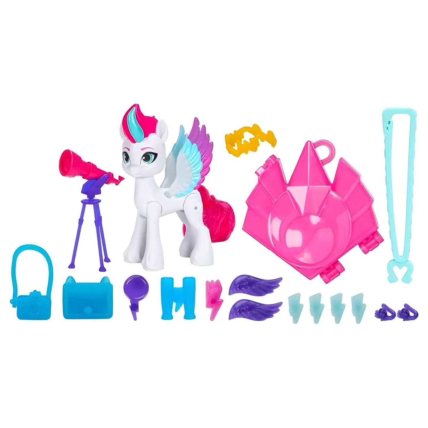 Figura Zipp Storm My Little Pony com acessórios para personalizar aventuras em Equestria