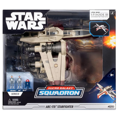 Nave Star Wars Micro Galaxy ARC-170 Starfighter en empaque para colección