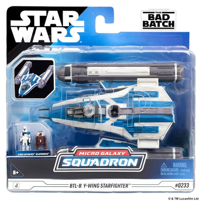 Nave Star Wars Micro Galaxy BTL-B Y-Wing Starfighter en empaque para colección