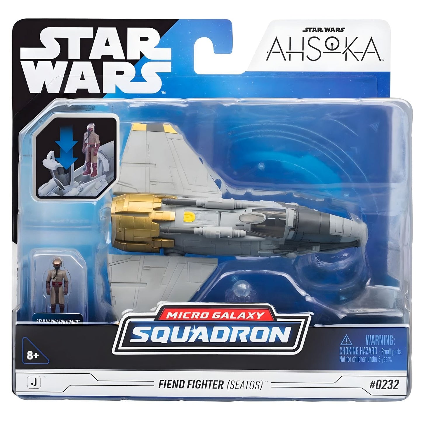 Nave Star Wars Micro Galaxy Fiend Fighter em embalagem para coleção