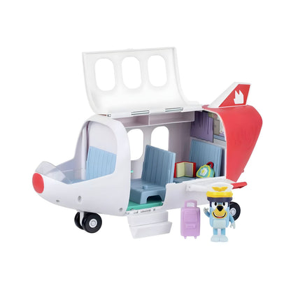 Conjunto de viaje de Bluey con avión, maleta y accesorios