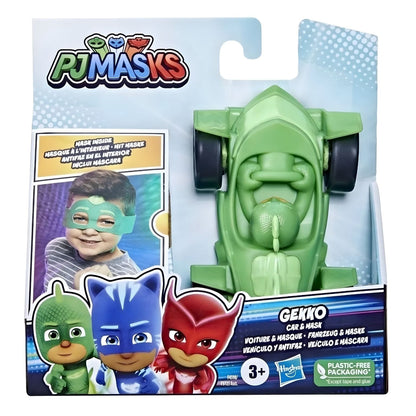 PJ Masks Vehículo Gekko con minivehículo y máscara