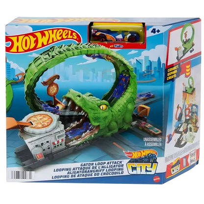 Pista Hot Wheels - Looping de ataque do crocodilo