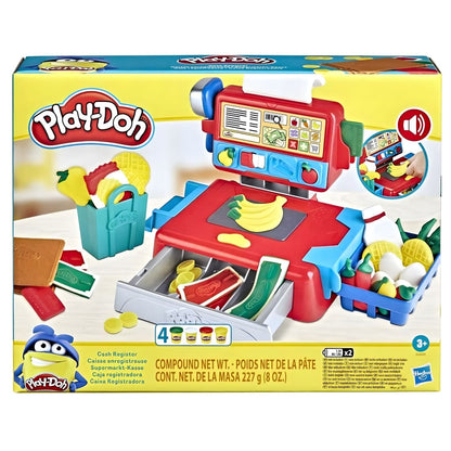 Play-Doh Caja Registradora con accesorios de supermercado y plastilina de colores