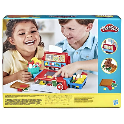 Play-Doh Caja Registradora con accesorios de supermercado y plastilina de colores