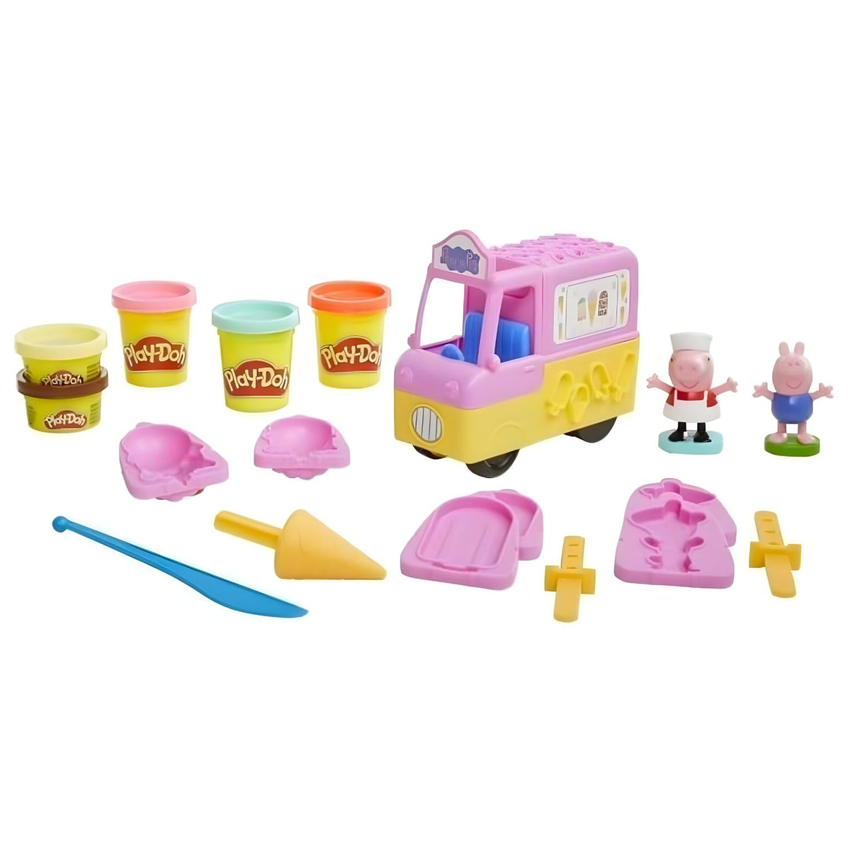 Kit Play-Doh da Peppa Pig com figuras da Peppa e do George e acessórios de gelados