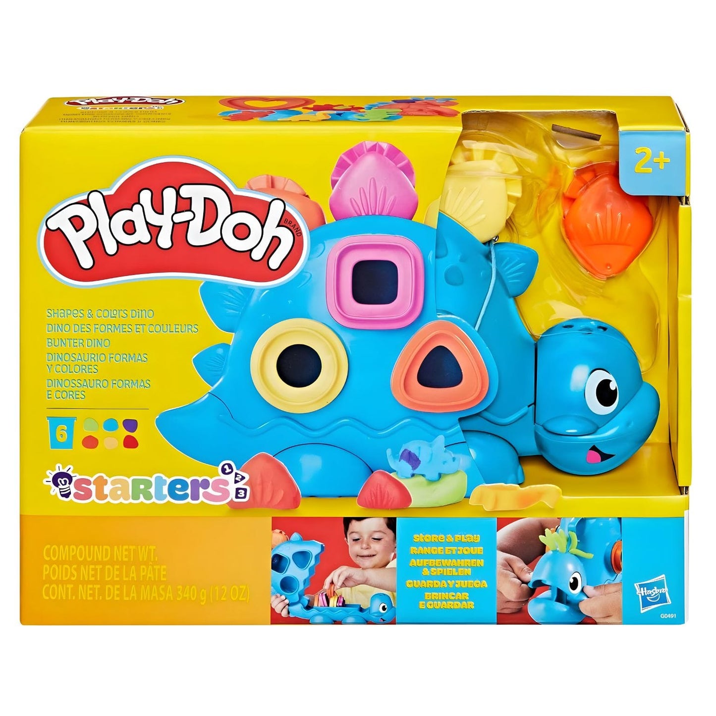 Play-Doh Dinossauro formas e cores para brincadeira criativa