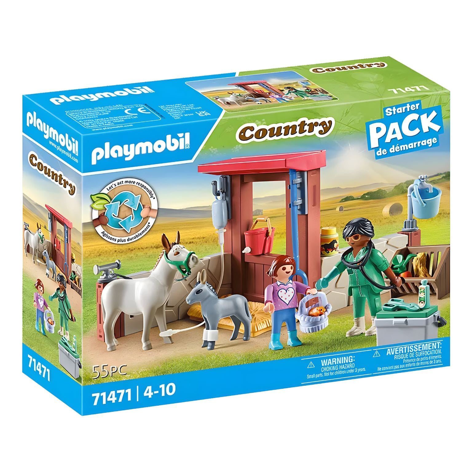 Playmobil 71471 Veterinária da quinta vista principal