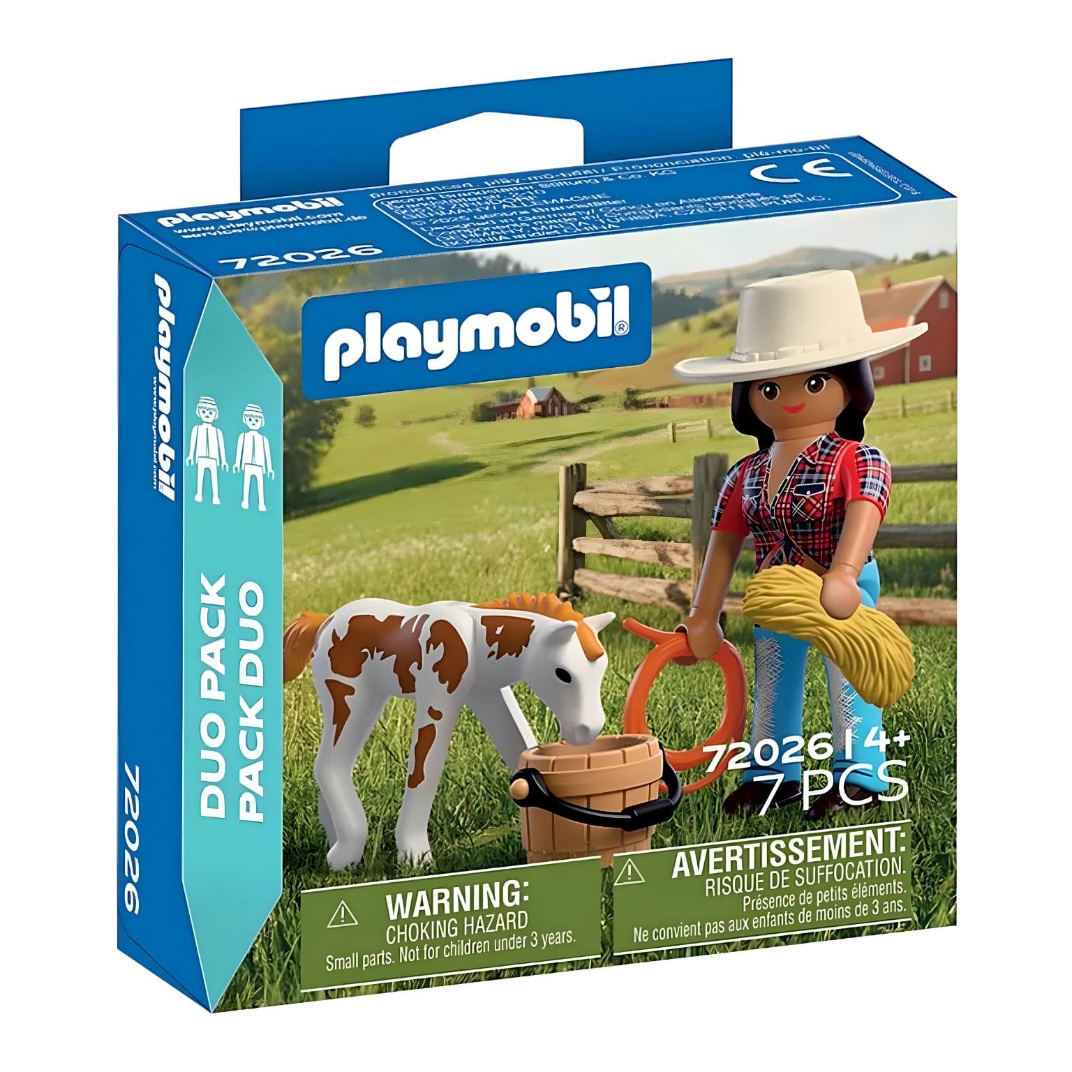 Playmobil 72026 DuoPack Cavaleiro com cavalo com momento de cuidado e amizade
