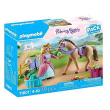 Playmobil Starter Pack Princesa com cavalo com acessórios de cuidado e cenário de passeio