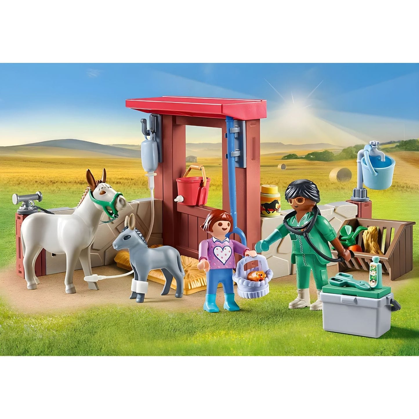 Playmobil 71471 Veterinária da quinta detalhe do conjunto