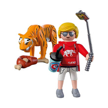 Playmobil 72089 Zoo Tigre e visitante com cena de observação no jardim zoológico