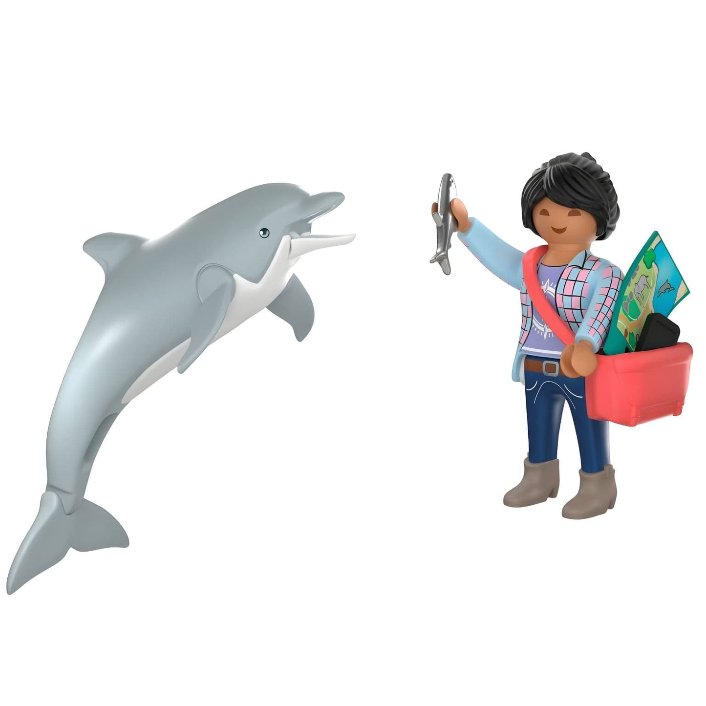 Playmobil 72091 Zoo Golfinho e visitante com salto e momento de observação