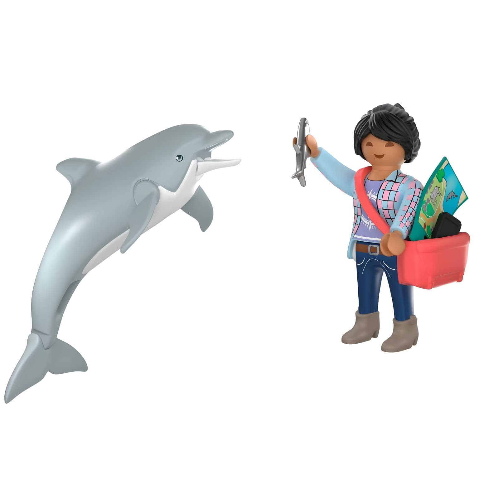 Playmobil 72091 Zoo Golfinho e visitante com salto e momento de observação