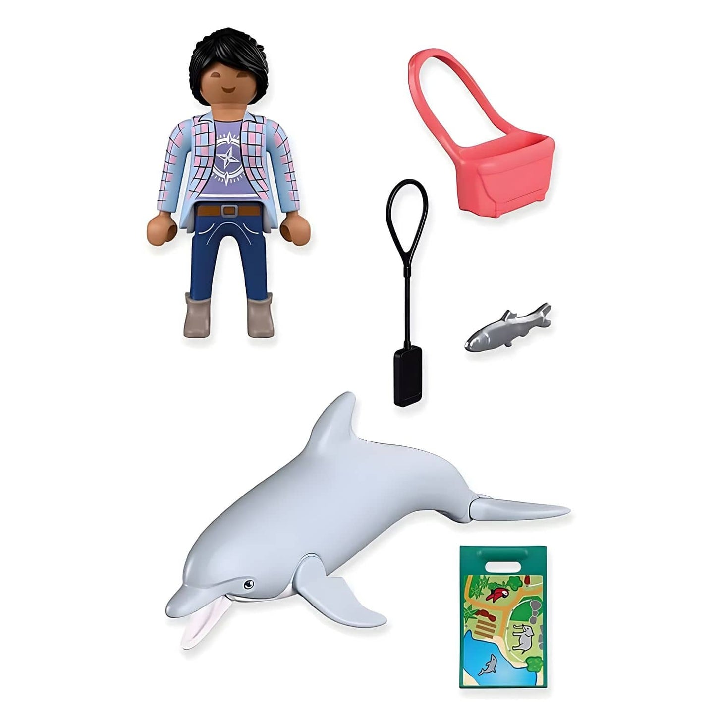 Playmobil 72091 Zoo Golfinho e visitante com salto e momento de observação