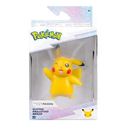 Figura Pokémon Battle Pikachu 30.º Aniversario con acabado glitter