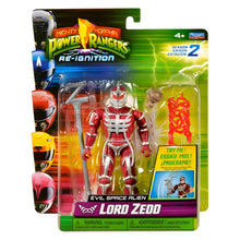 Figura Power Rangers Lord Zedd da Playmates com armadura vermelha e prateada