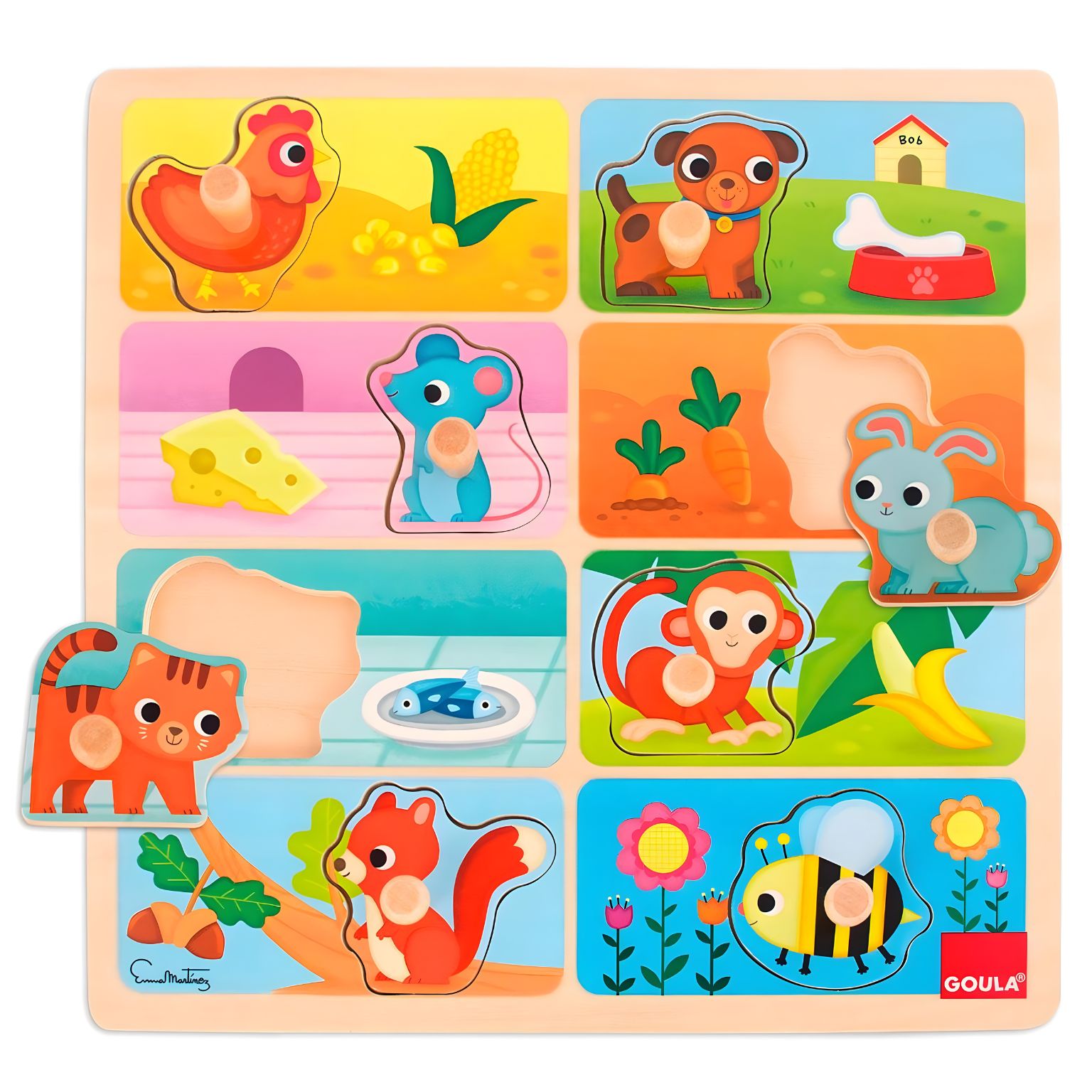 Puzzle Animais Comida Favorita