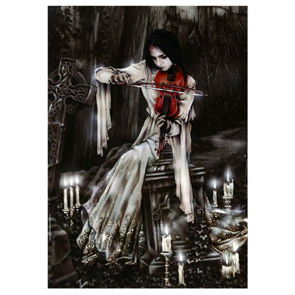 Puzzle Favole Violin: figura com violino rodeada de velas