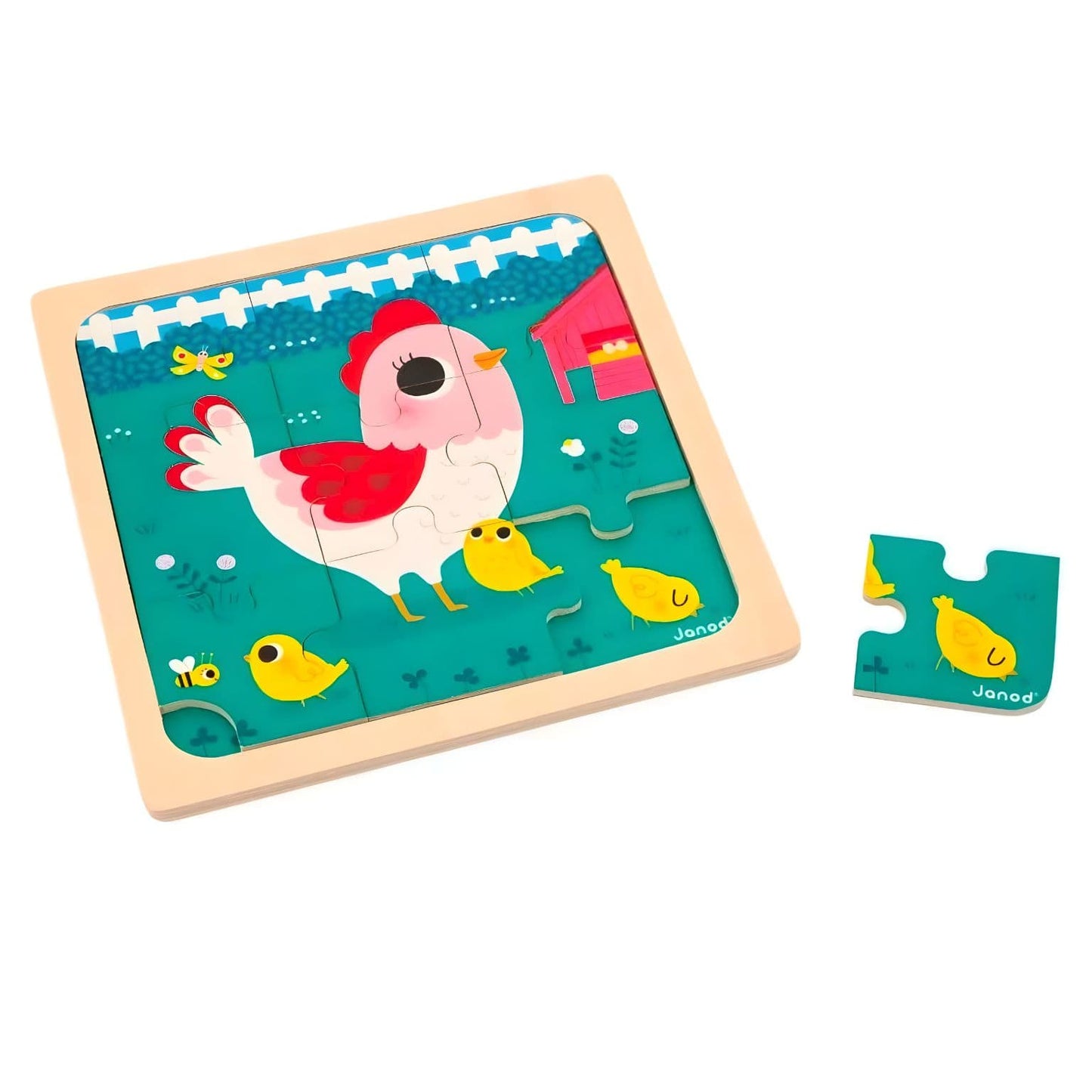 Puzzle de madeira animais para concentração e coordenação