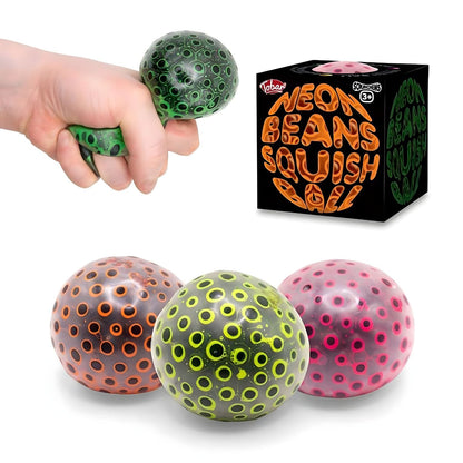 Squish Ball Scrunchems Neon Beans para juego sensorial