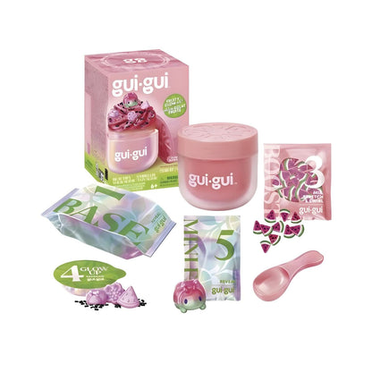 Slime Gui-Gui pack Individual Perfumado na versão rosa-claro, com frasco e acessórios