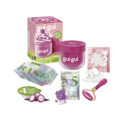 Slime Gui-Gui pack Individual Perfumado na versão rosa, com frasco e acessórios