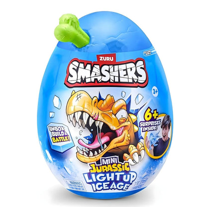 Smashers Dino Edad de Hielo de Zuru con huevo sorpresa azul y dinosaurios helados