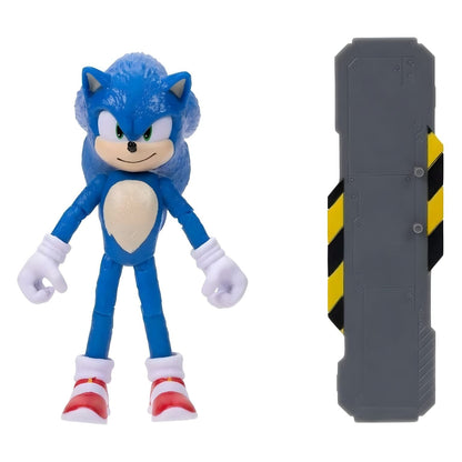 Sonic articulado con accesorio de tabla de snowboard