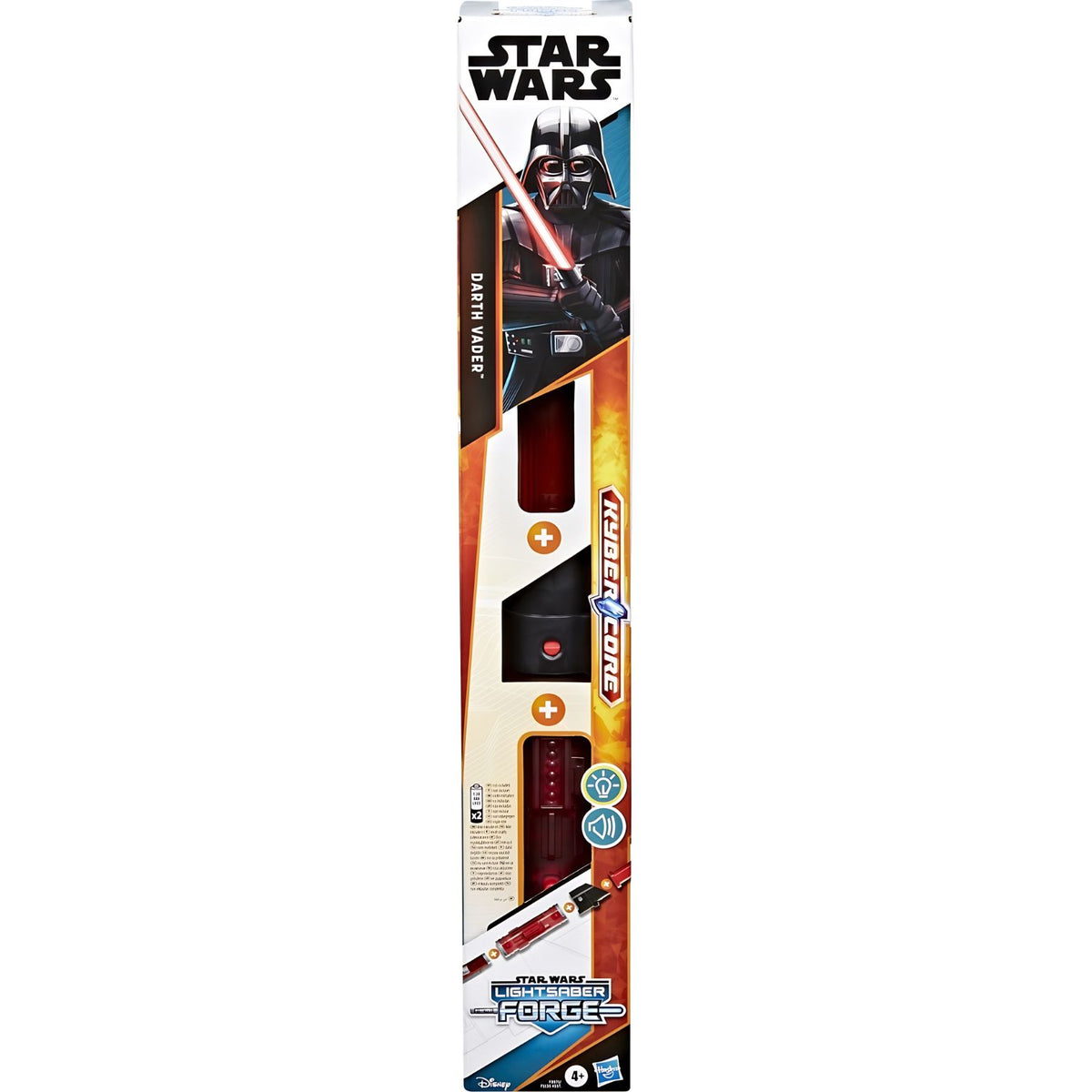 Sable electrónico Star Wars Darth Vader Kyber Core de Hasbro, línea Lightsaber Forge